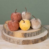 Artikel Deko Äpfel Stoff Apfel Samt Braun Gelb Ø5cm H6cm 12 St