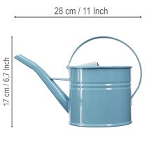 Artikel Deko Gießkanne Blumentopf Blau Metall 28x13x17cm 1,25l Garten Balkon Dekoration