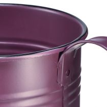 Artikel Deko Gießkanne Lila Metall Übertopf Ø13,5cm H12,5cm