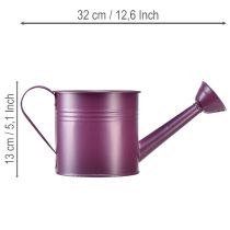 Artikel Deko Gießkanne Lila Metall Übertopf Ø13,5cm H12,5cm
