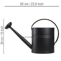 Artikel Deko Gießkanne Vintage Metall Schwarz Olivgrün 60x19x38cm Eyecatcher Balkon Wintergarten