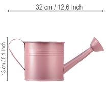Artikel Deko Gießkanne Rosa Metall Übertopf Ø13,5cm H12,5cm