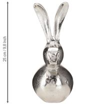 Artikel Deko Hase Metall Ostern in Silber Rund Ø12cm H25cm