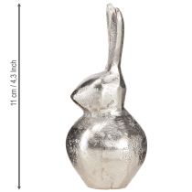 Artikel Deko-Hase Silber – Moderne Osterfigur aus Metall für stilvolle Frühlingsdeko 11cm 3 St