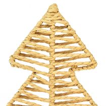 Artikel Deko Tannenbaum Metall Raffia Natur Schwarz 21x11,5x45cm