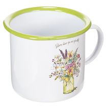 Artikel Deko Tasse Pflanztopf emailliert Ø11,5cm H10cm
