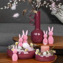 Artikel Dekohase für Ostern aus Kunststoff als Tischdekoration in Hasenform geliefert 11cm 4St