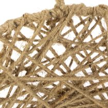 Artikel Dekoringe Jute Natur Hängedeko Boho Ø38cm 2St Metallringe Wanddeko Fensterdeko