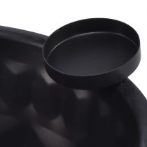 Artikel Dekoschale aus Metall in Schwarz – Gugelhupf Design, 26 cm – Stilvoller Teelichthalter für gemütliches Ambiente