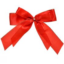 Artikel Dekoschleife Rote Schleife mit goldenem Rand – Elegante Weihnachtsdeko 4cm breit 15×21cm 2St