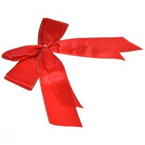 Artikel Dekoschleife Rote Schleife mit goldenem Rand – Elegante Weihnachtsdeko 4cm breit 15×21cm 2St