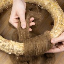 Artikel Wolllunte Dekowolle Braun 2m Wolllunte Filzwolle für Bastelarbeiten & Floristik