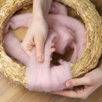 Artikel Dekowolle Rosa 2m Wolllunte Filzwolle für Bastelarbeiten & Floristik