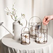 Artikel Drahtkörbe Set ideal für Einsatz in der Deko oder im Garten 25cm 1Set