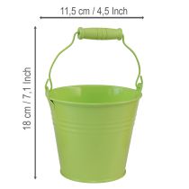 Artikel Eimer mit Henkel Primeltopf Metall Pastell 11,5×8,5cm 8 St
