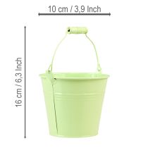 Artikel Eimer mit Henkel Übertopf Pastell Metall Ø10cm H8cm 10 St