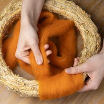 Artikel Wolllunte Filzwolle Orange 2m zum Basteln, Binden und Dekorieren