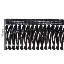 Artikel Fransenband Schwarz 4cm, Kordonettborte, Deko Fransen Lurex 25m