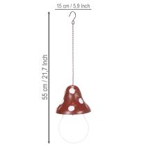 Artikel Futterstation Metall Fliegenpilz zum Hängen Rot Weiß 25,5cm