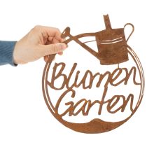 Artikel Gartendeko Rost, Schriftzug, Kräuter Blumen Rosen 29,5cm 3 St