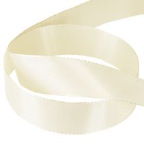 Artikel Geschenkband und Dekoband Creme Taftband 25mm 50m