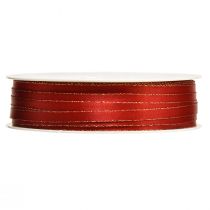 Artikel Geschenkband Weihnachten Satinband Rot Gold B6mm L50m