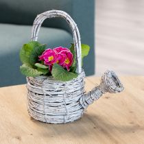 Artikel Gießkanne Dekostück in geschmackvoller Flecht-Optik für elegante Wohnraumdekoration 26cm