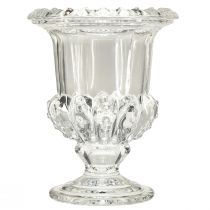 Artikel Vintage Glasvase im Pokal-Design – Klar, 16x20 cm – Elegante Tischdekoration