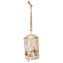 Artikel Glocke mit Winterdorf-Motiv zum Aufhängen 20cm