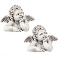 Artikel Grabschmuck Engel Büste Grabdeko Polyresin 16×10×11,5cm 2 St
