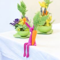 Artikel Hasen Kantenhocker Osterhasen Bunt beflockt 28cm 4 St