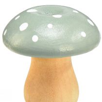 Artikel Holzpilze Deko Pilze Holz Fliegenpilze Grün Mint 5cm 8 St