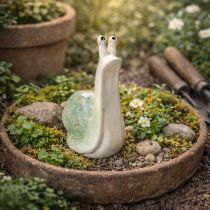 Artikel Keramik Dekofigur Schnecke für stilvolles Wohnambiente und zauberhafte Tischdeko 16cm