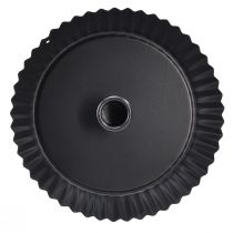 Artikel Kerzenhalter aus Metall in Kuchenform Schwarz Ø18cm 2St