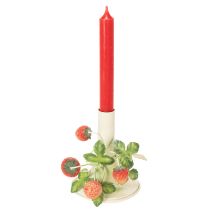 Artikel Kerzenständer Metall Erdbeer Deko Sommer Creme H13cm