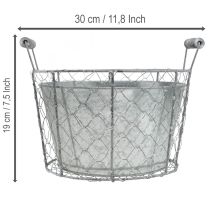 Artikel Drahtkorb Topf zum Bepflanzen Frühlingskorb Metall Ø26cm