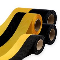Artikel Kranzbänder Moiré gelb-schwarz