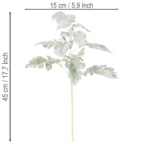 Artikel Künstlicher Senecio Zweig Silberblatt Greiskraut detailreich 45cm 3St