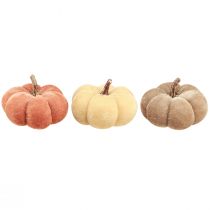 Artikel Kürbis Deko Stoffkürbisse Gelb Beige Rotbraun Ø7cm 9 St