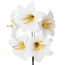 Artikel Kunstblume Lilie weiß am Draht Mittelgroß 35cm 5St