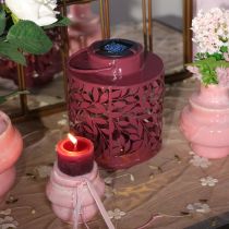 Artikel Laterne Blattmotiv Solarbetrieben für stimmungsvolle Außenbereichsbeleuchtung 25cm