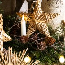 Artikel LED Stabkerze Weiße Wachskerze LED Warmweiß 14,5cm 2 St