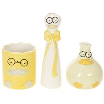 Artikel Figur Ente mit Brille Keramik als fröhliche Frühlings- und Sommerdeko 25cm 3St