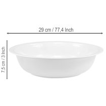 Artikel Metallschüssel Schale Weiß Emaille Optik Ø29cm H7,5cm
