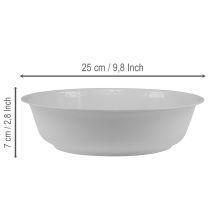 Artikel Metallschüssel Schale Weiß Schüssel Emaille Optik Ø25cm H7cm