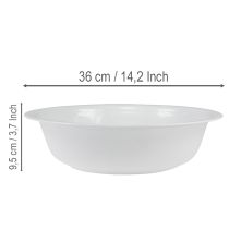 Artikel Metallschüssel Weiß Schale Emaille Optik Ø36cm H9,5cm