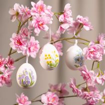 Artikel Ostereier mit zarten Blütenmotiven für festliche Osterdeko in Wohnzimmer 6cm 6St