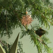 Artikel Papiersterne Weihnachten Hängedeko Braun Weiß 12cm 6er Set