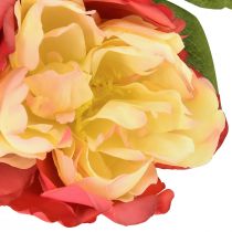 Artikel Pfingstrosen Seidenblumen Kunstblumen Rosa Gelb 68cm