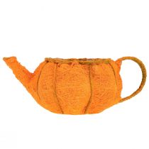Artikel Pflanzkanne Kürbis Deko Orange Gelbgrün Ø19cm H12cm